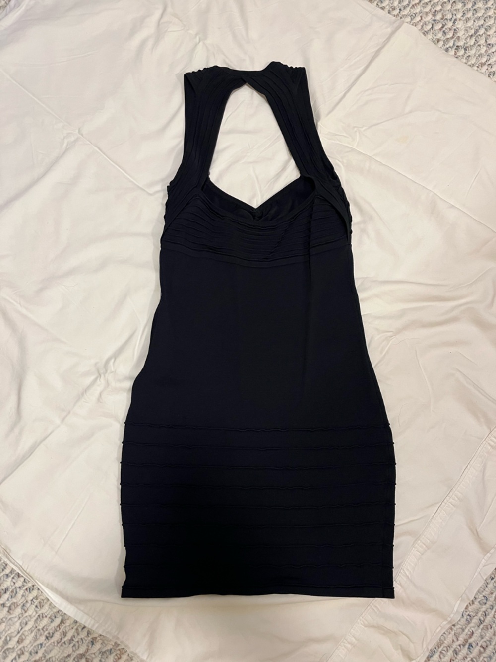 Black Textured Ribbed Skirts 
Stretchy